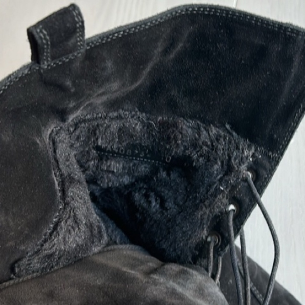 Stuart Weitzman Suede Lace-Up Winter Boots 8.5 - Picture 7 of 8